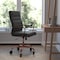 Flash Furniture Black LeatherSoft Roller Wheel Executive Chair GO-2286H-BK-RSGLD-RLB-GG - alternate 1